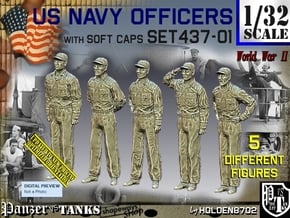 1/32 USN Officers Set437-01 in Tan Fine Detail Plastic