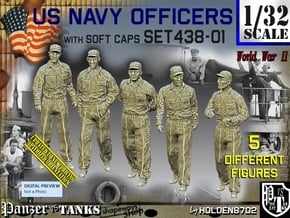 1/32 USN Officers Set438-01 in Tan Fine Detail Plastic