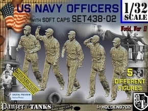 1/32 USN Officers Set438-02 in Tan Fine Detail Plastic