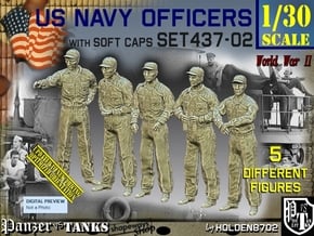 1/30 USN Officers Set437-02 in White Natural Versatile Plastic