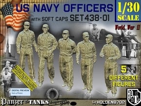 1/30 USN Officers Set438-01 in White Natural Versatile Plastic