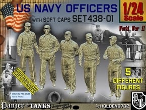 1/24 USN Officers Set438-01 in White Natural Versatile Plastic