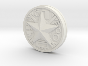 Zeo Ranger Legacy Power Coin in White Natural Versatile Plastic