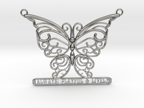 Inspiring Lively Butterfly Pendant in Polished Silver