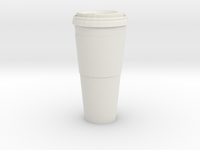 1/3rd Scale Paper Coffee Cup in White Natural Versatile Plastic