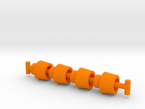 Lobros Cuffs in Orange Processed Versatile Plastic