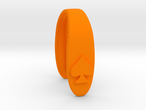 SLIM SPADE KEY FOB in Orange Processed Versatile Plastic
