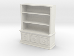 Bookshelf, Square - 1:48 in White Premium Versatile Plastic