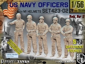 1/56 USN Officers Set423-02 in Tan Fine Detail Plastic