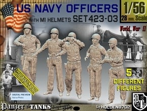 1/56 USN Officers Set423-03 in Tan Fine Detail Plastic