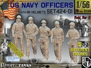 1/56 USN Officers Set424-01 in Tan Fine Detail Plastic