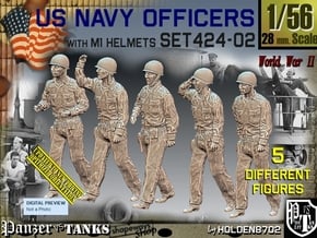 1/56 USN Officers Set424-02 in Tan Fine Detail Plastic