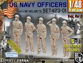 1/48 USN Officers Set423-01 in Tan Fine Detail Plastic
