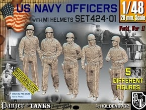 1/48 USN Officers Set424-01 in Tan Fine Detail Plastic
