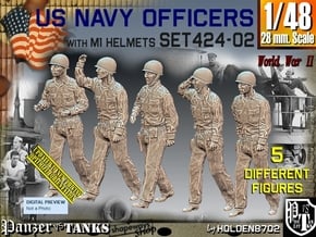 1/48 USN Officers Set424-02 in Tan Fine Detail Plastic