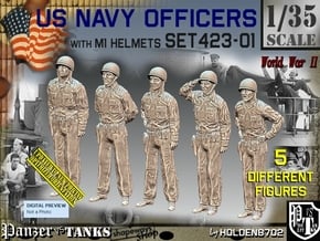 1/35 USN Officers Set423-01 in Tan Fine Detail Plastic
