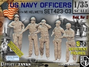 1/35 USN Officers Set423-03 in Tan Fine Detail Plastic
