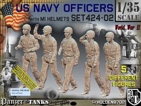 1/35 USN Officers Set424-02 in Tan Fine Detail Plastic