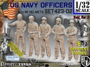 1/32 USN Officers Set423-02 in Tan Fine Detail Plastic