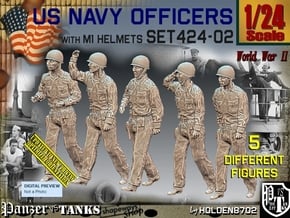 1/24 USN Officers Set424-02 in White Natural Versatile Plastic