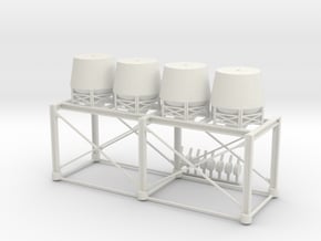 'HO Scale' - Loadout Bins in White Natural Versatile Plastic