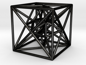 Cubical 24-Cell in Matte Black Steel