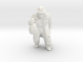 HO Scale Robber in White Natural Versatile Plastic