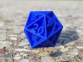 D20 - Plunged Sides in Blue Processed Versatile Plastic