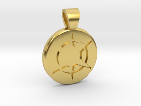 Star Realms [pendant] in Polished Brass