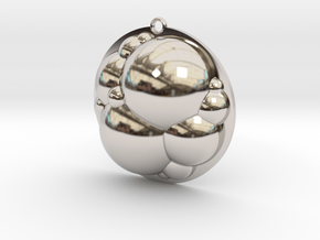 Bubbles Pendant in Rhodium Plated Brass