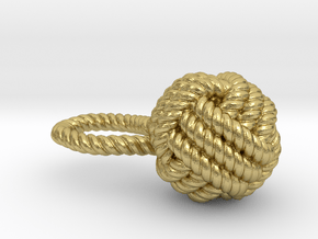 Knot pendant in Natural Brass