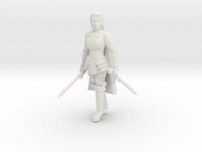 Human Fighter in White Natural Versatile Plastic