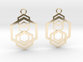 Geometrical earrings no.5 in 14K Yellow Gold: Small