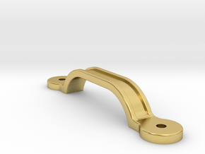 D&RG M7560 Door Handle - 2.5" scale in Polished Brass