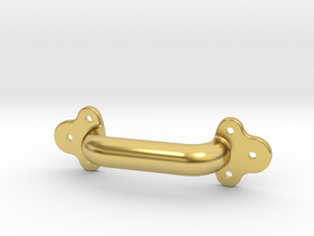 D&RG 5365 Door Handle - 2.5" scale in Polished Brass