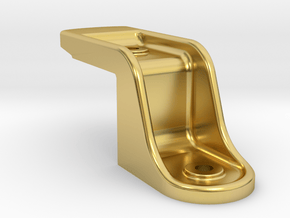 Camel Co Left Side Door Stop - 2.5" scale in Polished Brass
