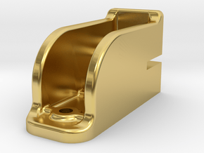 Camel Co Door Track Support - 2.5" scale in Polished Brass
