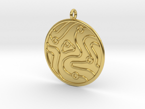 Geology Symbol in Polished Brass