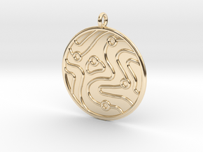 Geology Symbol in 14k Gold Plated Brass