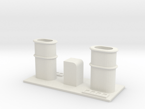 1/125 Scale YMS-1 to 134 Stacks for Revell Calypso in White Natural Versatile Plastic