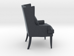 Miniature Wing Chair - Sam Moore  in Black PA12: 1:12