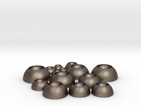 BJD Eye Bases  in Polished Bronzed-Silver Steel