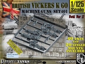 1/125 Vickers K GO Set401 in Tan Fine Detail Plastic