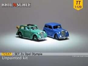 SET 2x Opel Olympia (TT 1:120) in Smooth Fine Detail Plastic