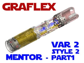Graflex Mentor - Var2 Part01 - Blade Gen Style2 in White Natural Versatile Plastic