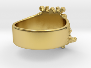 Kiju Ring Size 6 in Polished Brass