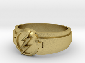 Flash Ring Size 8 in Natural Brass