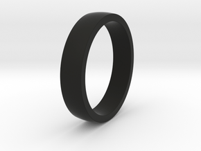 Simple Ring in Black Premium Versatile Plastic: 6 / 51.5