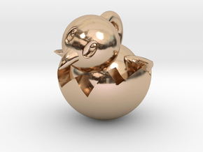 Hatching Chick Emoji Pendant in 14k Rose Gold
