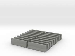 H0 / HO Scale - Barrier - Concrete / Jersey Type - in Gray PA12